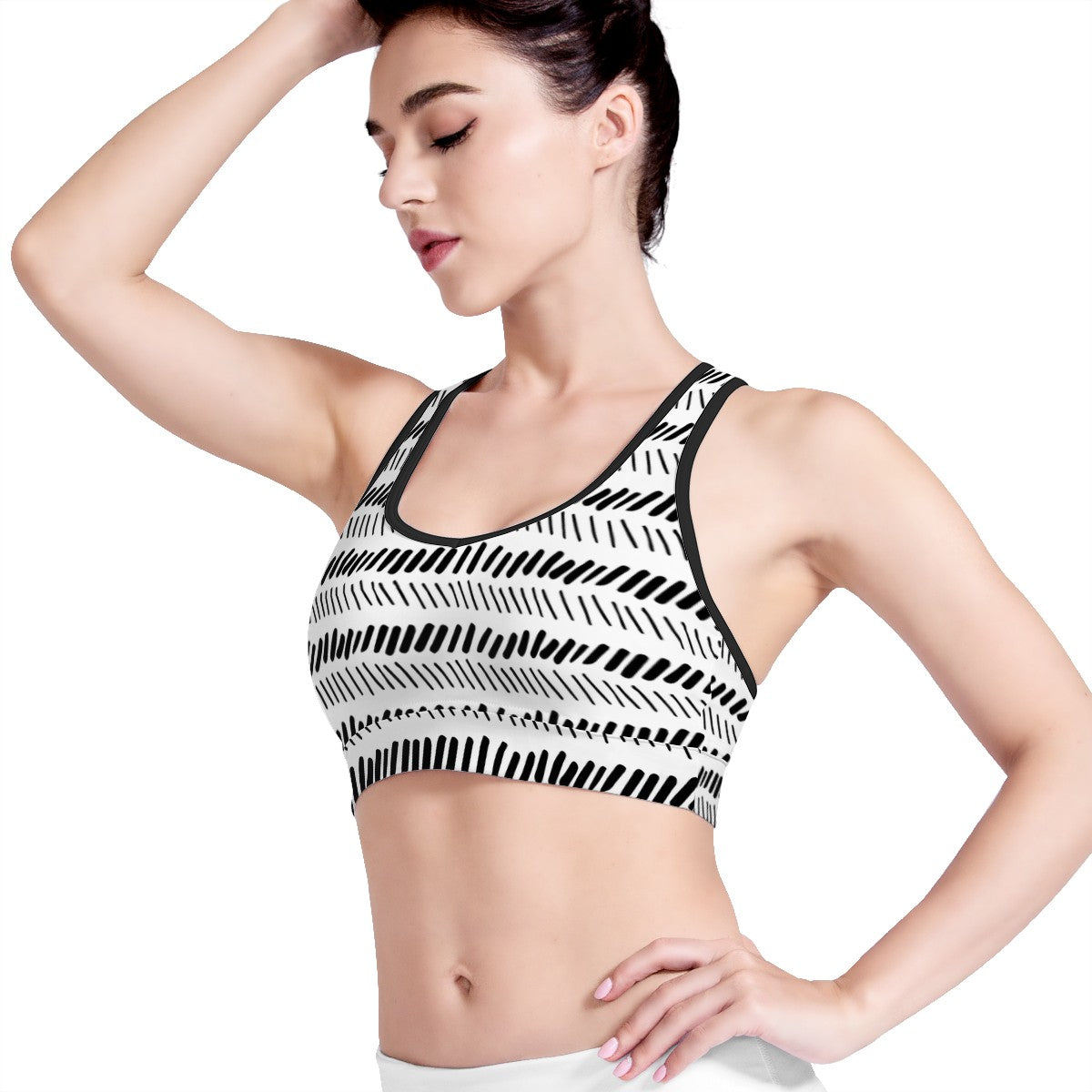 African Mudcloth Women Sports Bras - Luxtrini, LLC