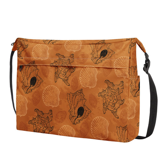 Sea Shell Ocean Design in Orange New Messenger Bag