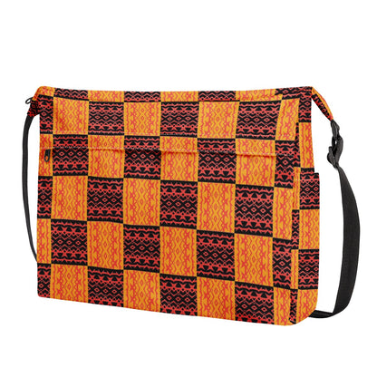 Black and Orange Tribal Design New Messenger Bag