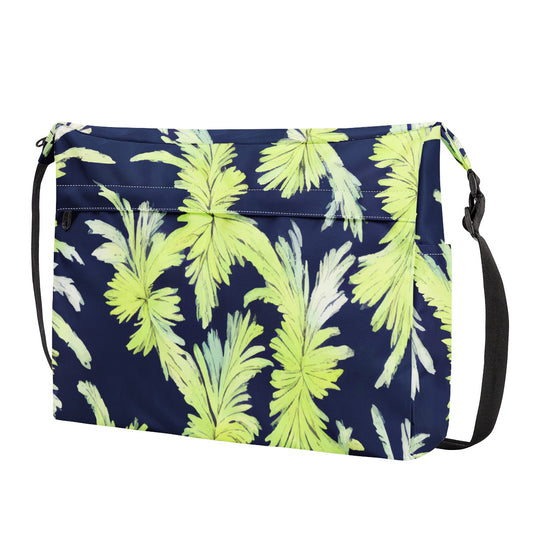 Palm Fronds - Lime Green and Black New Messenger Bag