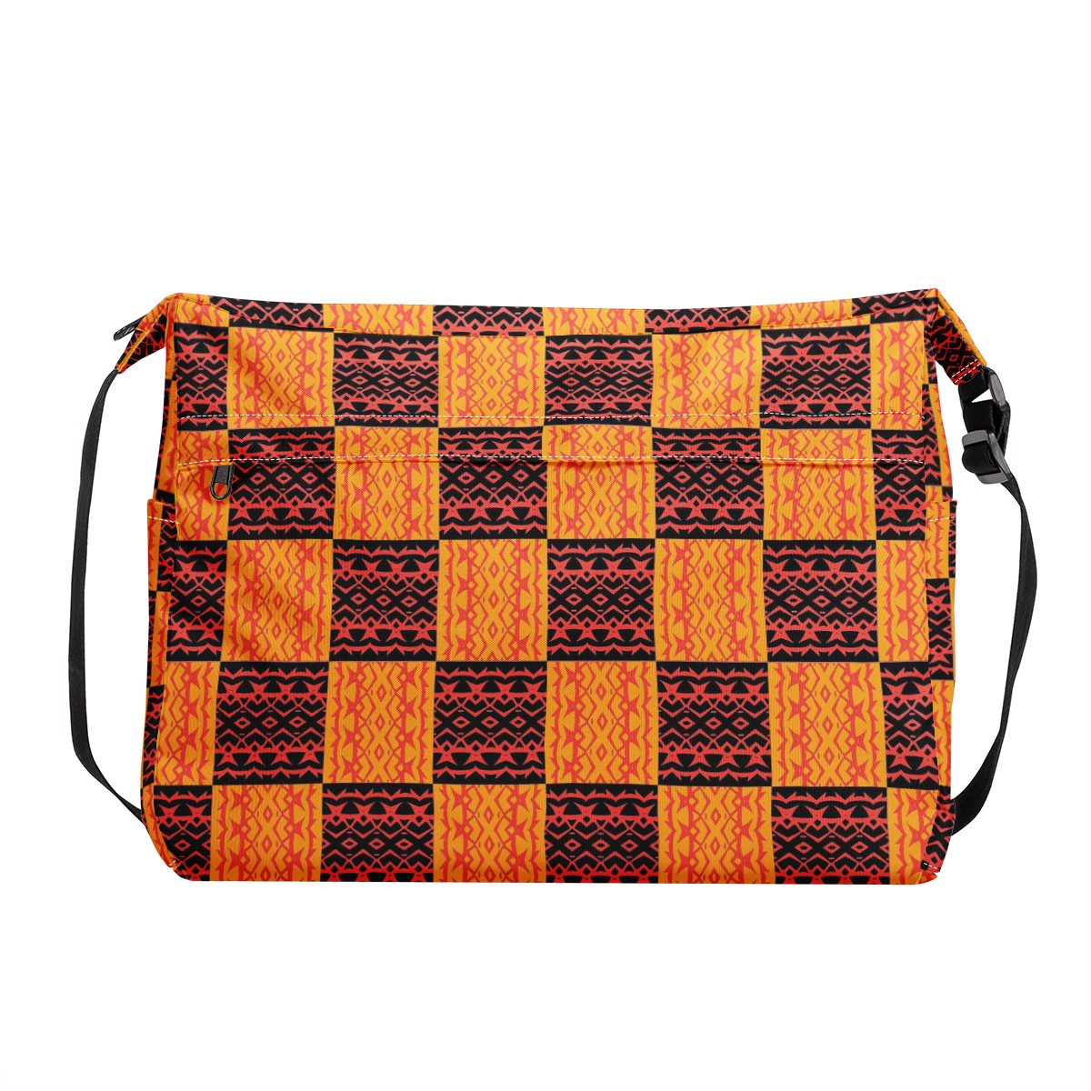 Black and Orange Tribal Design New Messenger Bag