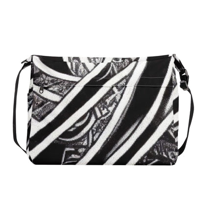 Black and White Polynesian New Messenger Bag