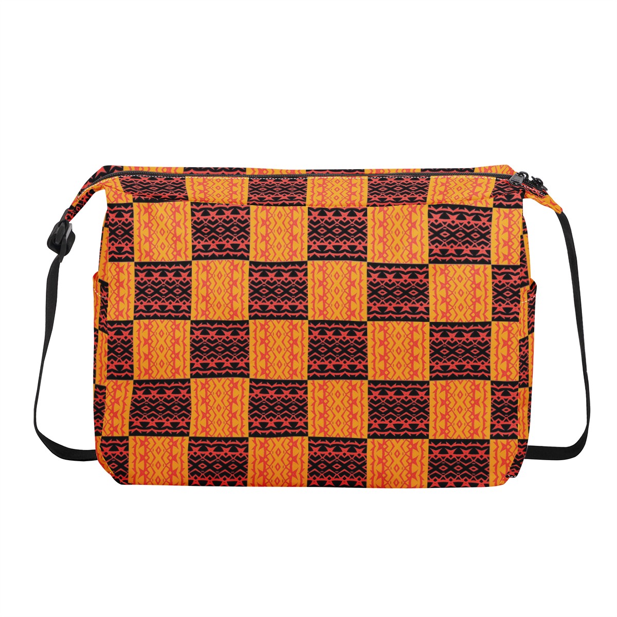 Black and Orange Tribal Design New Messenger Bag