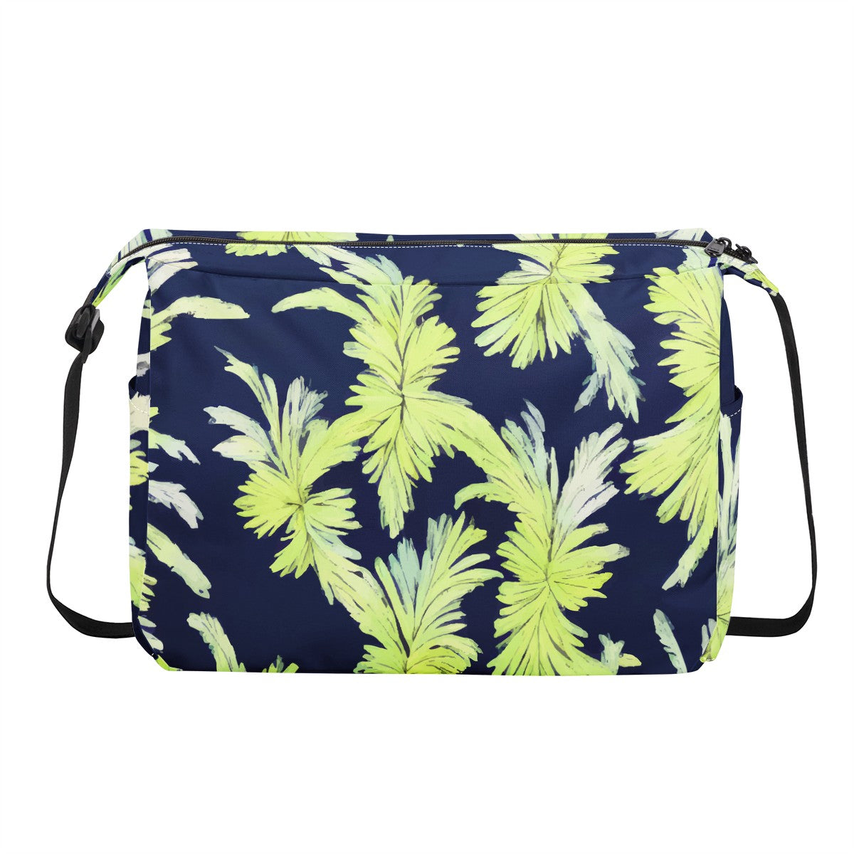 Palm Fronds - Lime Green and Black New Messenger Bag