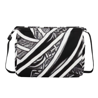 Black and White Polynesian New Messenger Bag