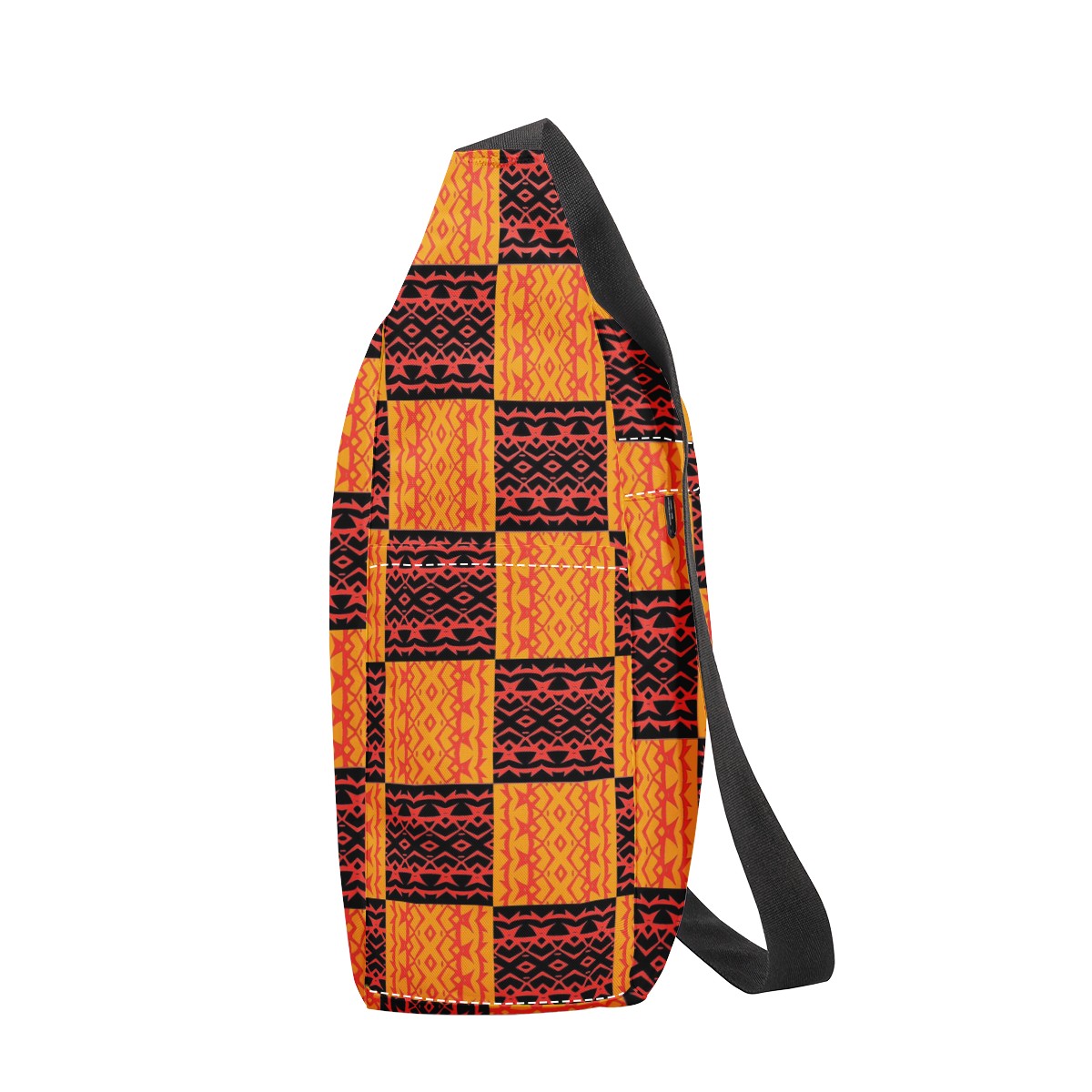 Black and Orange Tribal Design New Messenger Bag