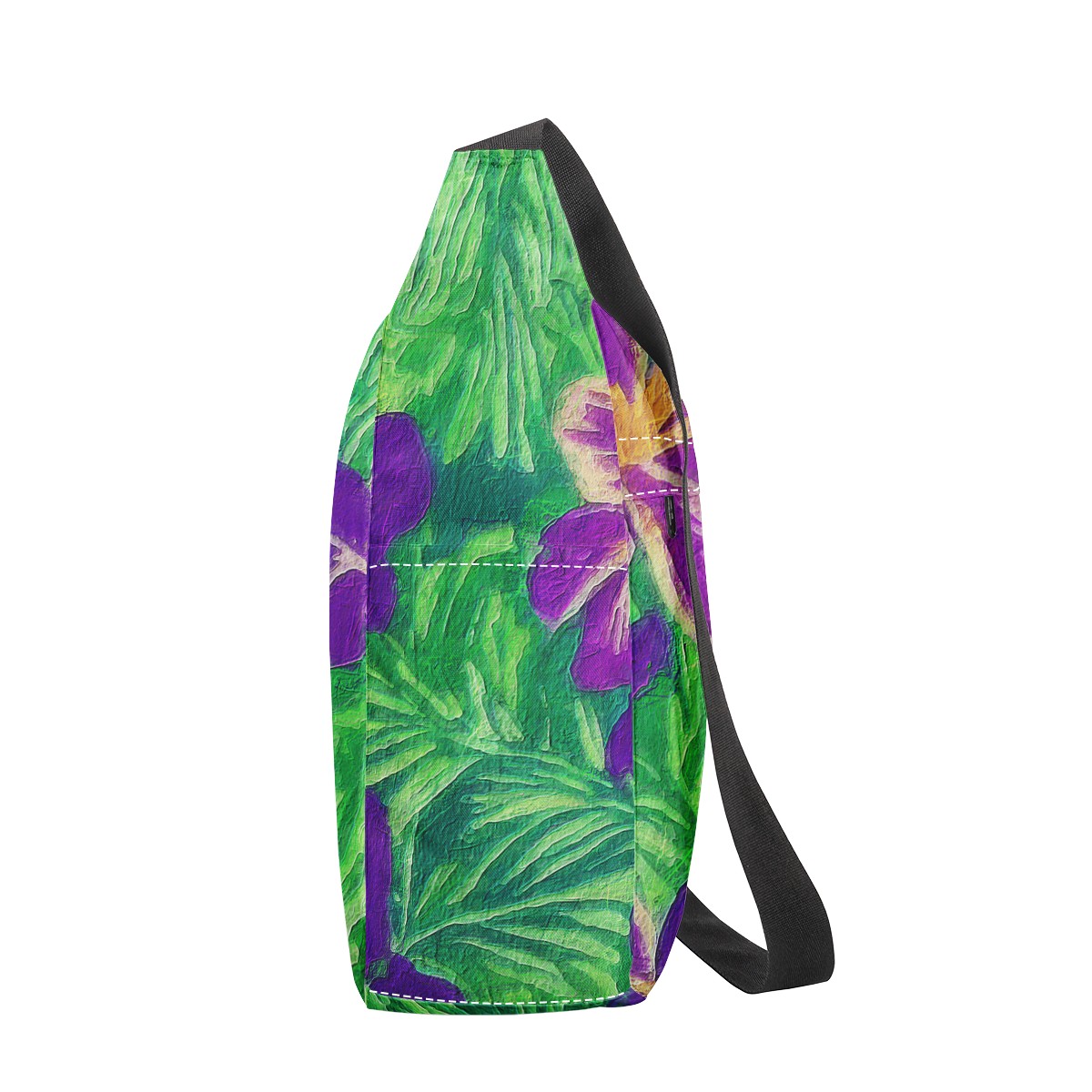 Blue Flag Iris on Green New Messenger Bag - Luxtrini, LLC