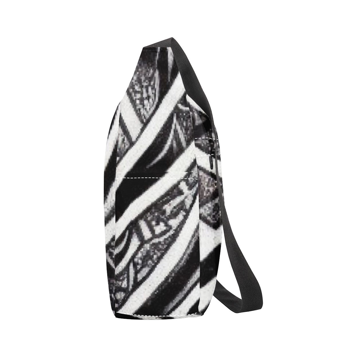 Black and White Polynesian New Messenger Bag