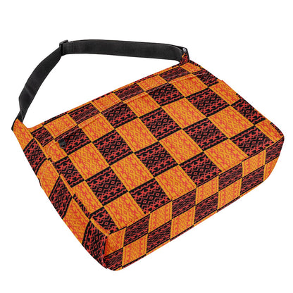 Black and Orange Tribal Design New Messenger Bag