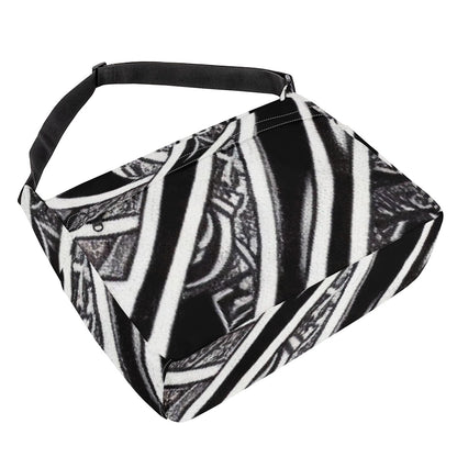 Black and White Polynesian New Messenger Bag