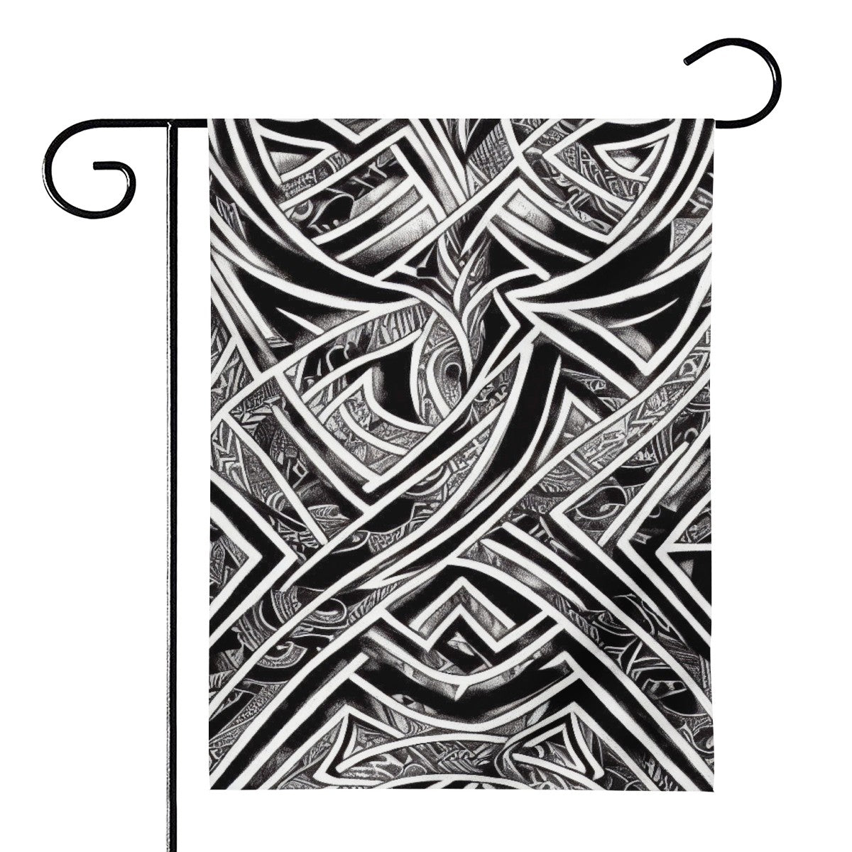 Black and White Polynesian House Flags