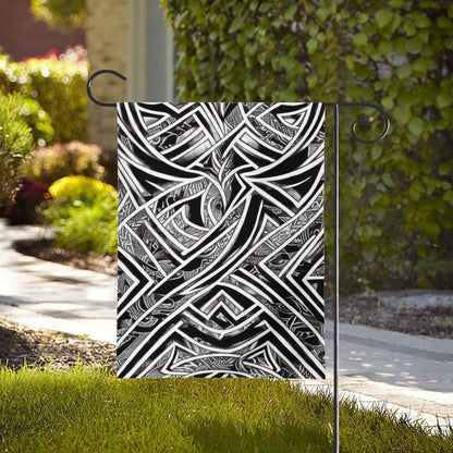 Black and White Polynesian House Flags