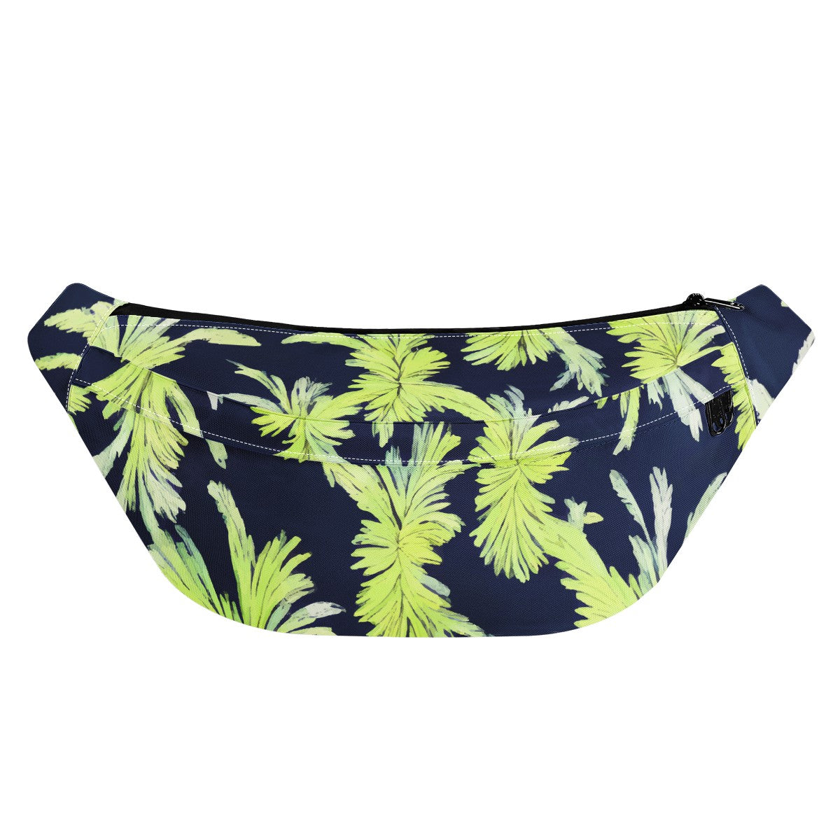 Palm Fronds - Lime Green and Black - Large Fanny Pack