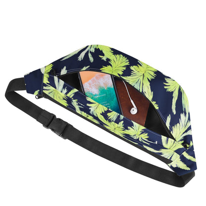 Palm Fronds - Lime Green and Black - Large Fanny Pack