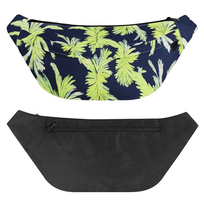 Palm Fronds - Lime Green and Black - Large Fanny Pack