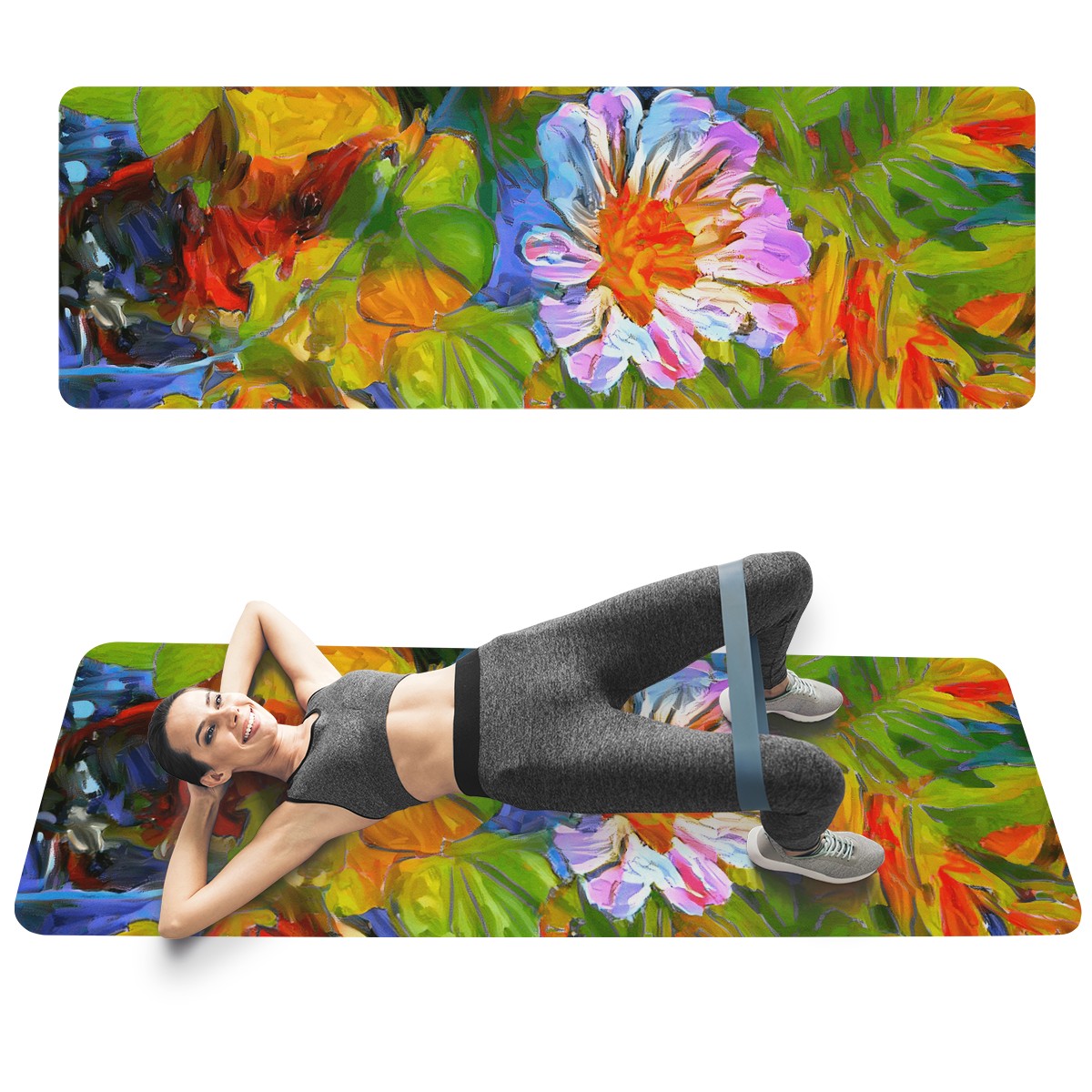 Petunia Flower Yoga Mat