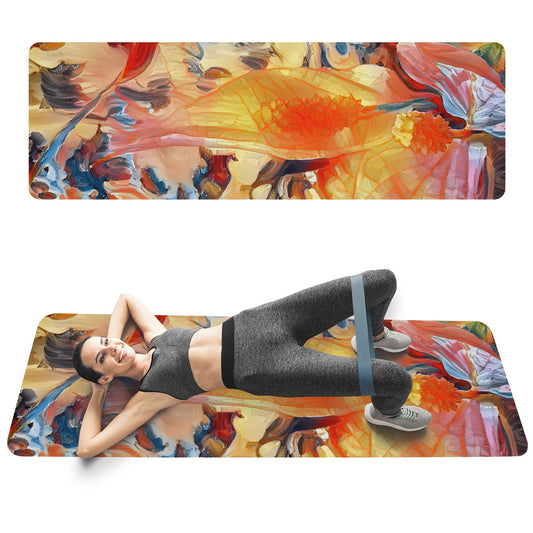 Golden Peace Lily Yoga Mat