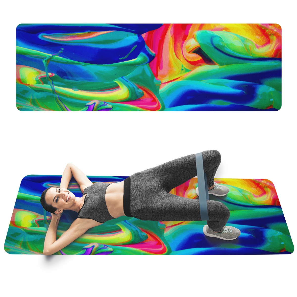 Rainbow Confusion Yoga Mat