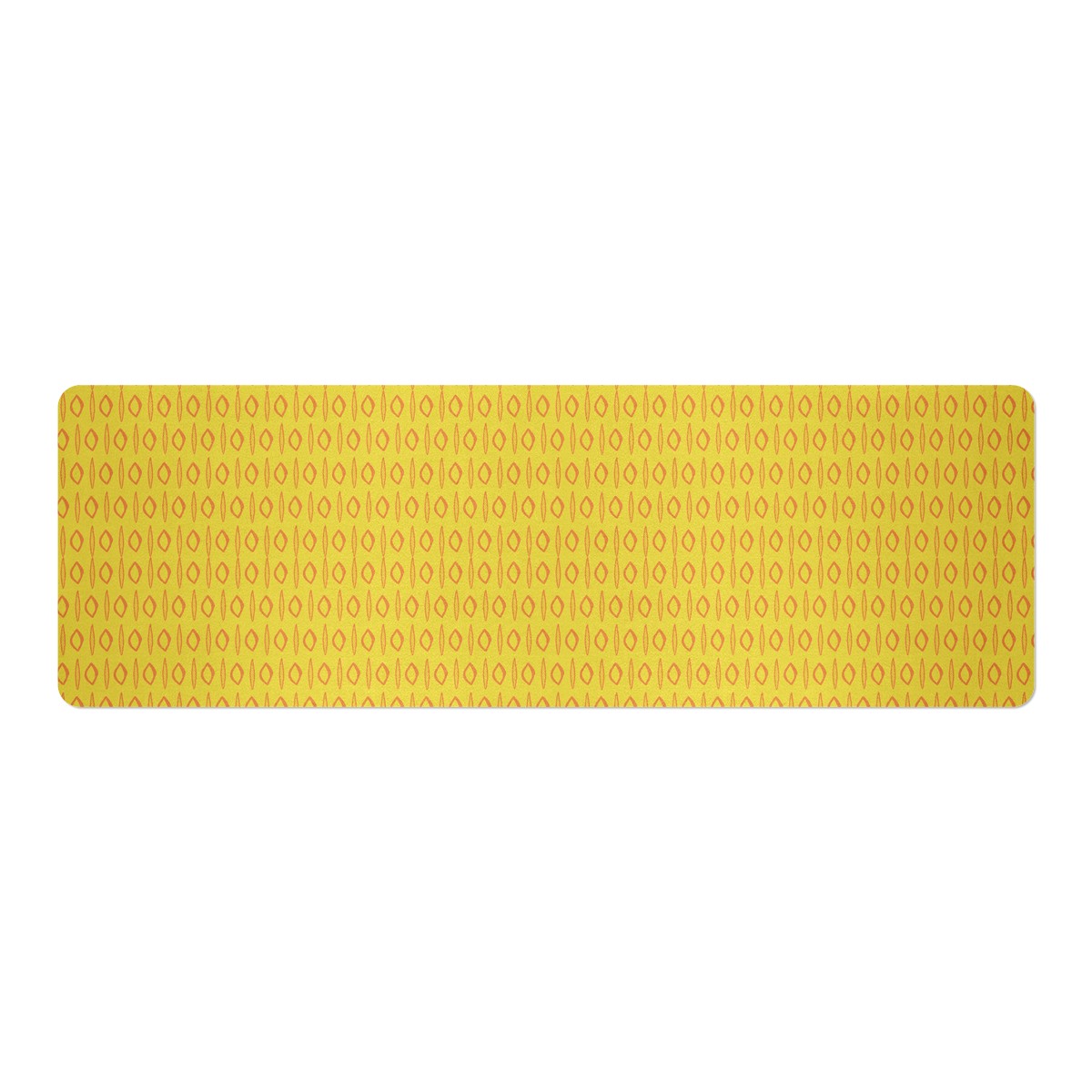 African Mud Print #14 Yellow Yoga Mat