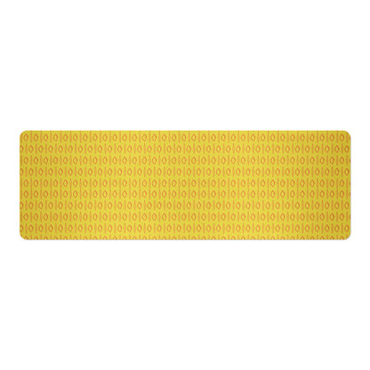 African Mud Print #14 Yellow Yoga Mat