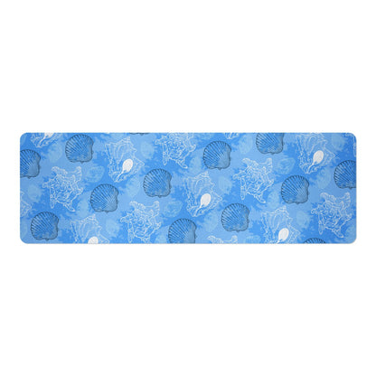 Blue Seashell Ocean Yoga Mat