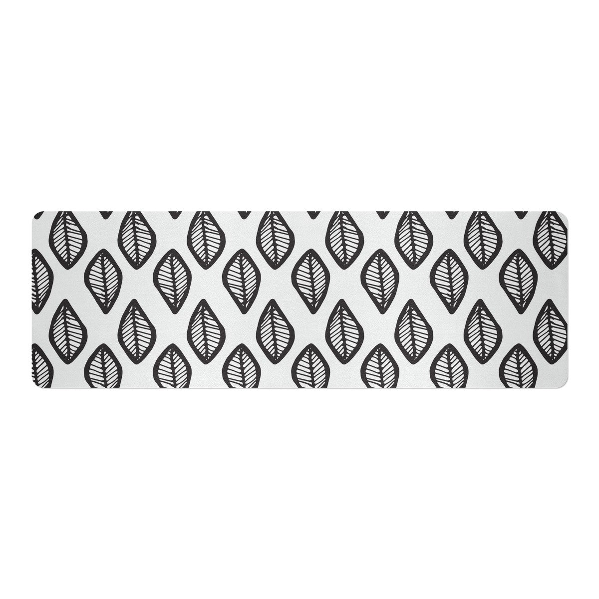 African Mud Print #16 Black and White Yoga Mat