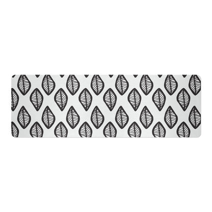 African Mud Print #16 Black and White Yoga Mat