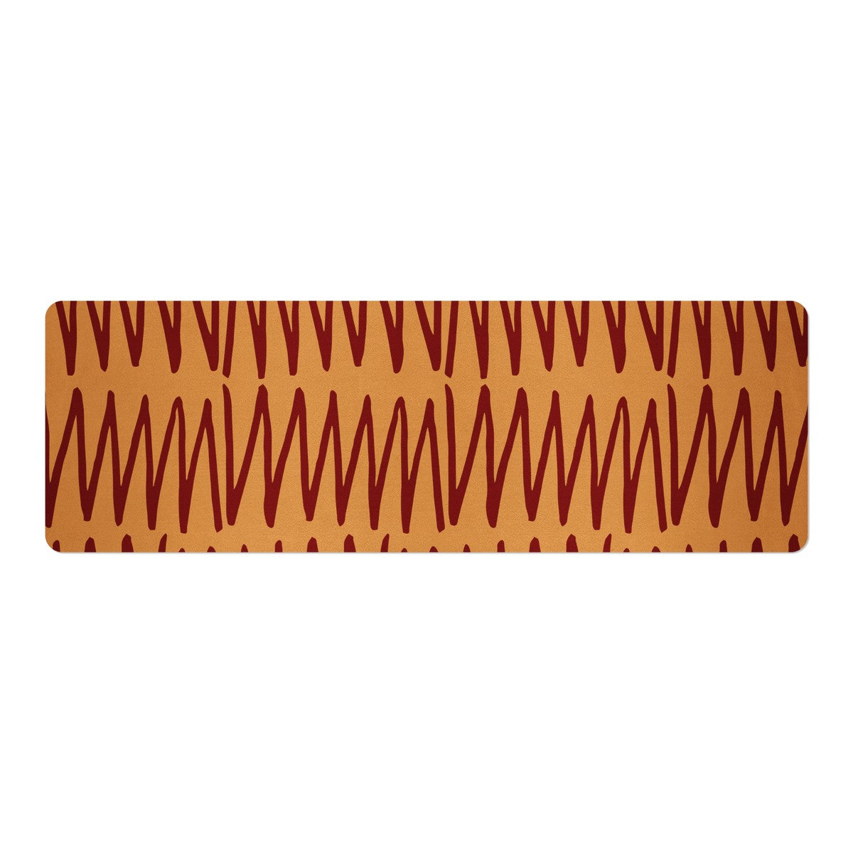African Ethnic Mudcloth Orange Yoga Mat