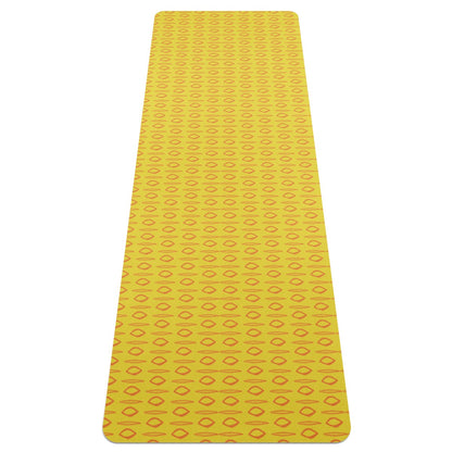 African Mud Print #14 Yellow Yoga Mat