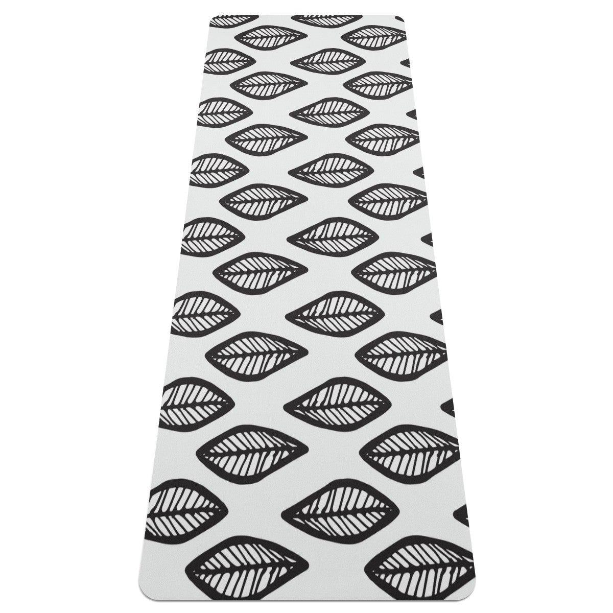 African Mud Print #16 Black and White Yoga Mat