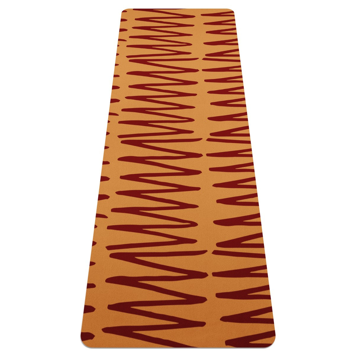 African Ethnic Mudcloth Orange Yoga Mat