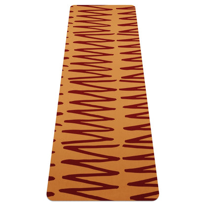 African Ethnic Mudcloth Orange Yoga Mat
