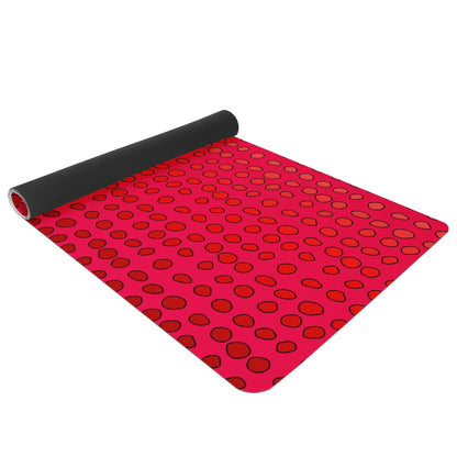 African Mud Print #7 Red Graident Yoga Mat