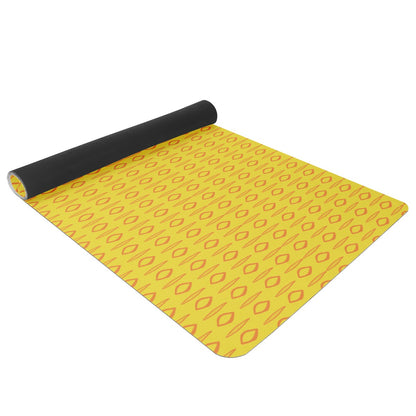 African Mud Print #14 Yellow Yoga Mat