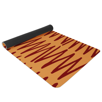 African Ethnic Mudcloth Orange Yoga Mat