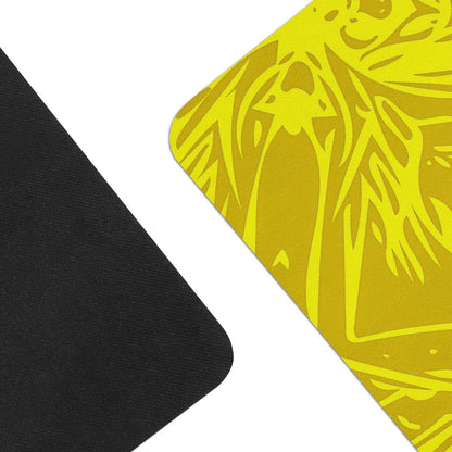Yellow Fern Vector Abstract Yoga Mat Women ONESIZE