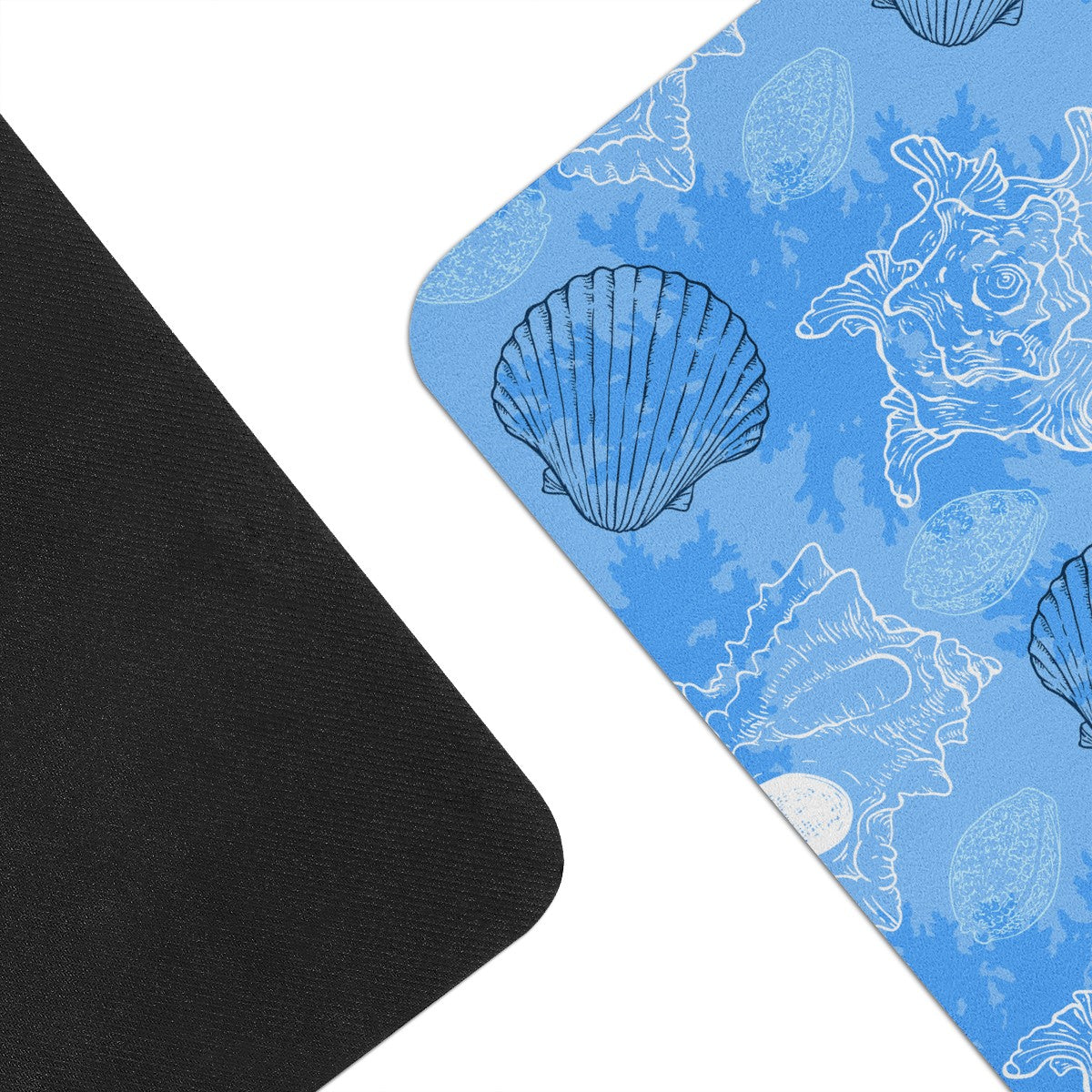 Blue Seashell Ocean Yoga Mat Women ONESIZE