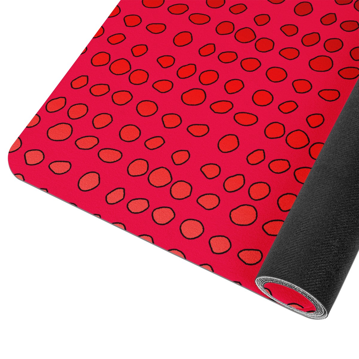 African Mud Print #7 Red Graident Yoga Mat