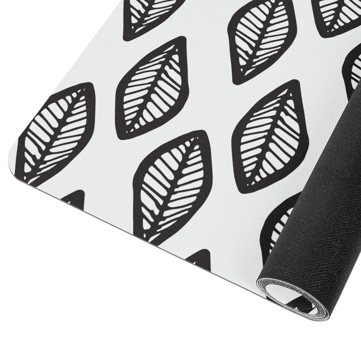 African Mud Print #16 Black and White Yoga Mat