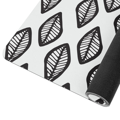 African Mud Print #16 Black and White Yoga Mat
