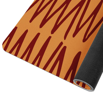 African Ethnic Mudcloth Orange Yoga Mat