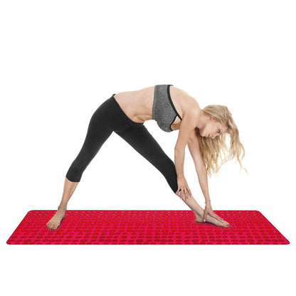 African Mud Print #7 Red Graident Yoga Mat