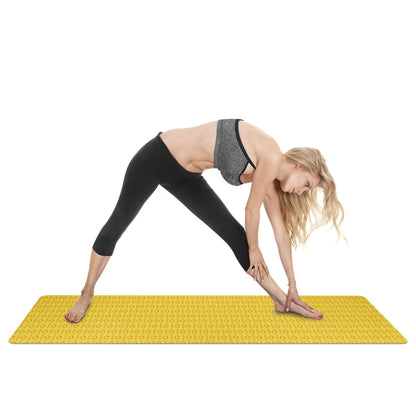 African Mud Print #14 Yellow Yoga Mat