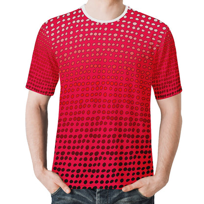 African | Ethnic | Mudcloth | #7 Red Gradient Men's  Basic Tee