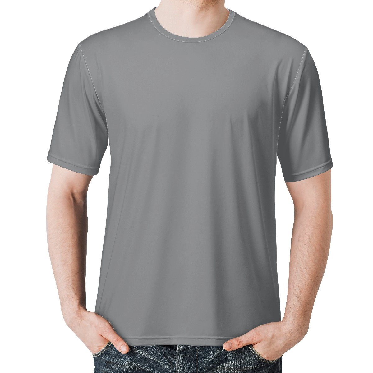 Silver Gray Men's  Basic Tee