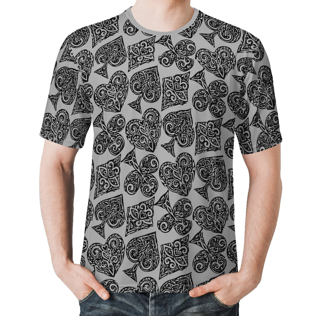 Poker Men's All Over Print Basic Tee - Luxtrini, LLC