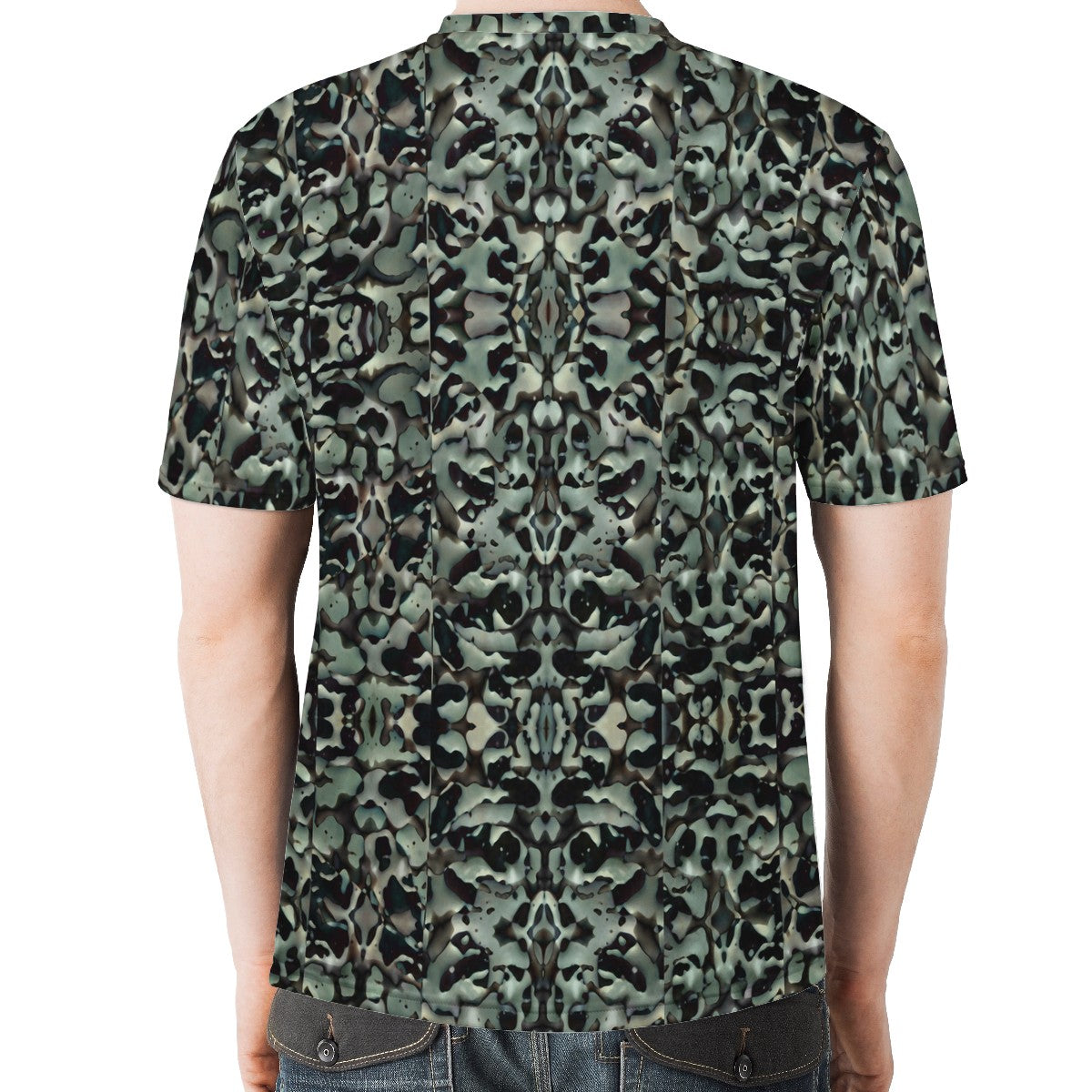 Chic Camo Abstract Print Men's  Basic Tee