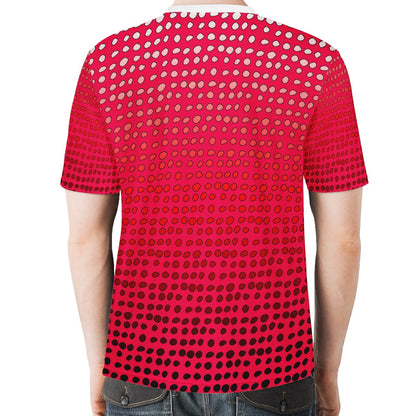 African | Ethnic | Mudcloth | #7 Red Gradient Men's  Basic Tee