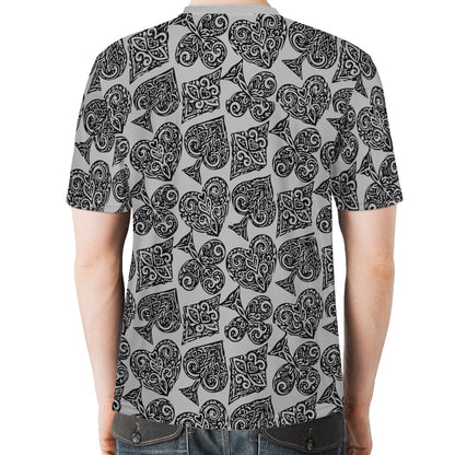 Poker Men's All Over Print Basic Tee - Luxtrini, LLC