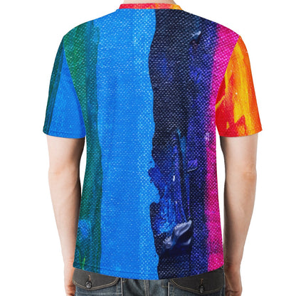 Rainbow Painting Men's  Basic Tee